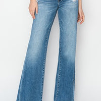 Risen Mid Rise Wide Jeans