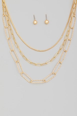 Mixed Chains Layered Necklace