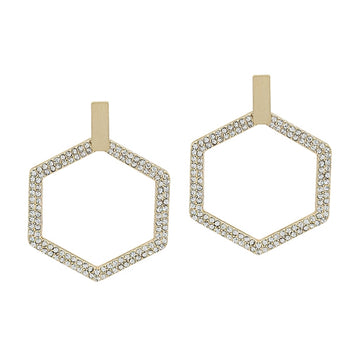 Double Pave Hexagon (Gold & Silver)