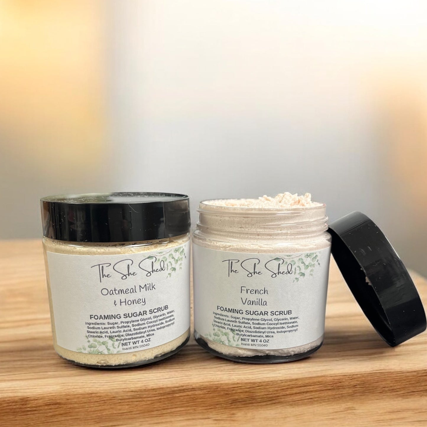 Foaming Sugar Scrub. Oatmeal Milk and Honey or French Vanilla