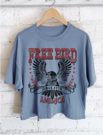Free Bird America Crop Top