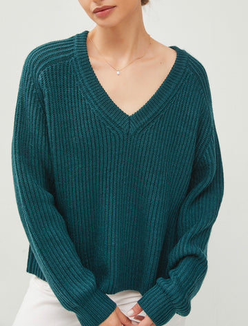 The Sarah Chunky Evergreen Sweater