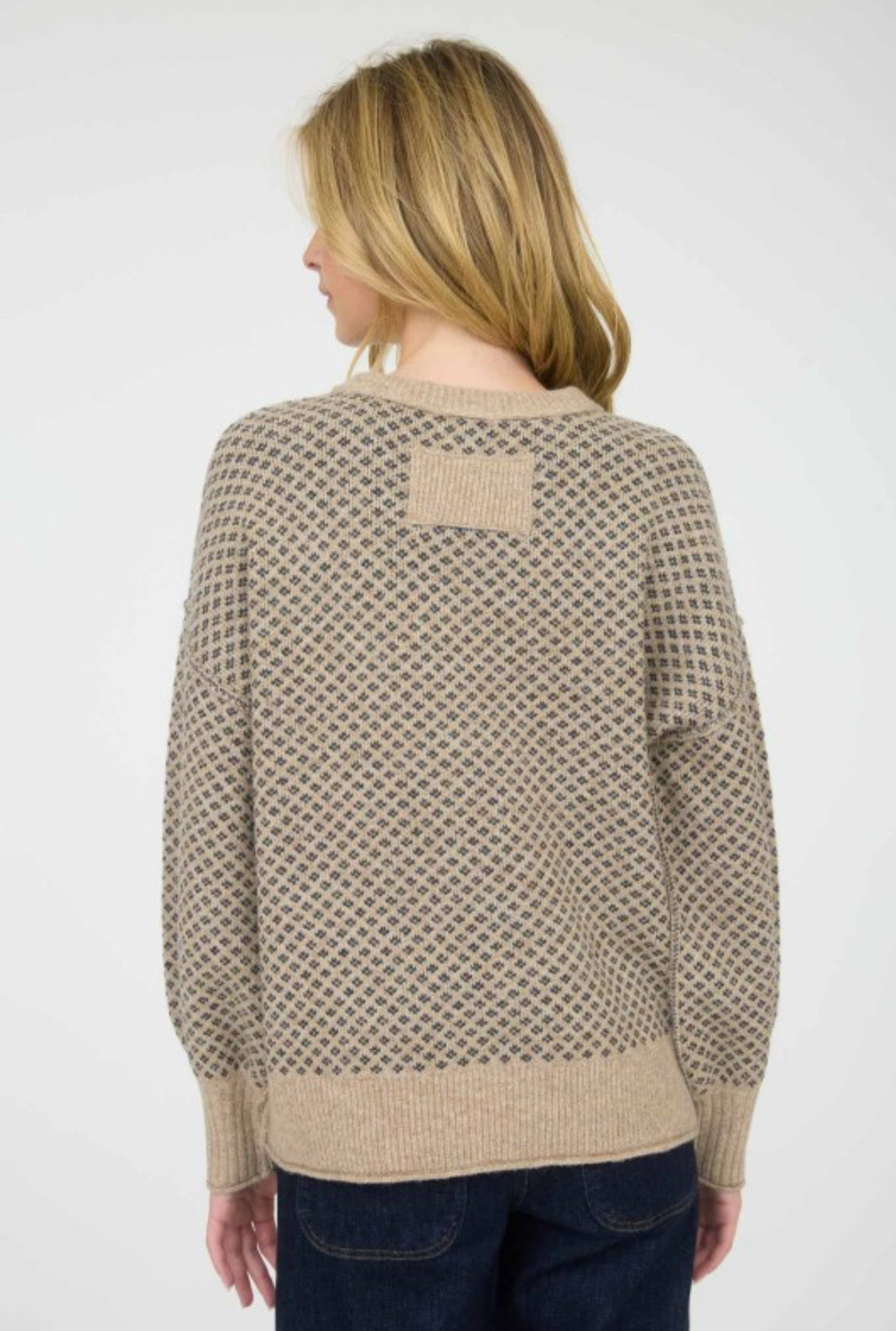 Mini Jacquard Crew Neck