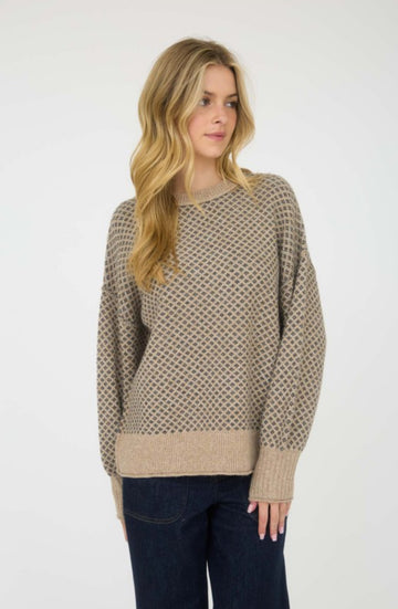 Mini Jacquard Crew Neck