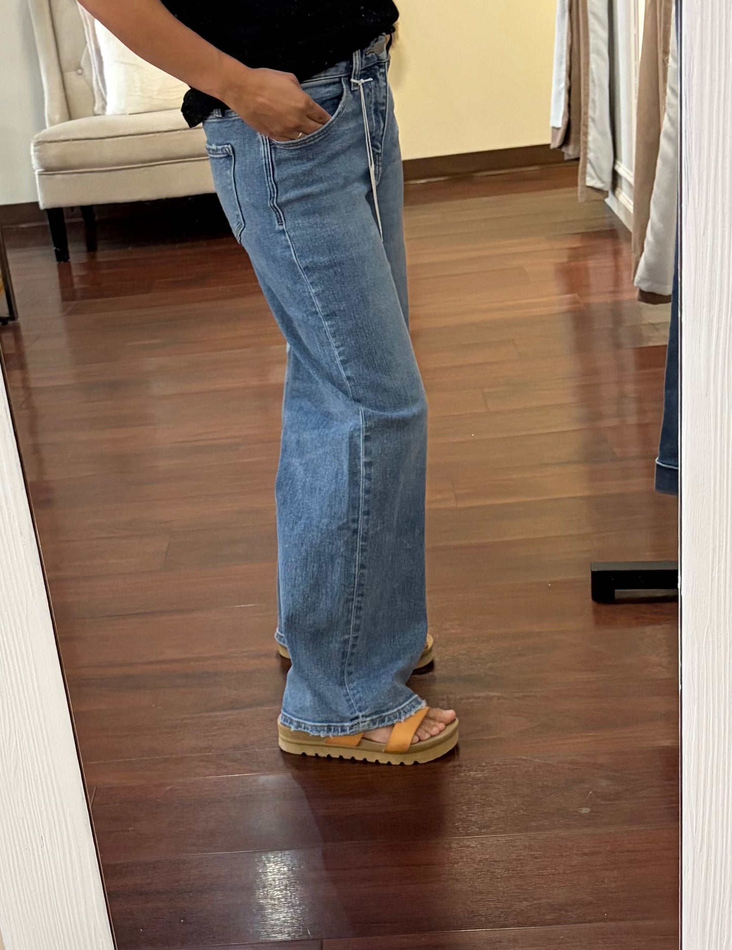 Flying Monkey High Rise Wide Leg Jeans
