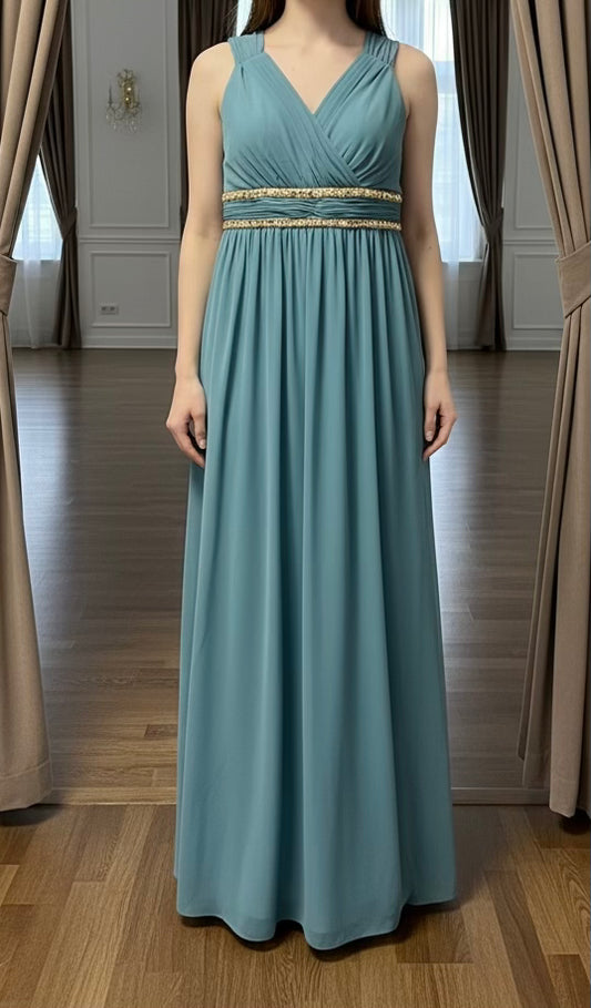 Ever-Pretty teal green prom dress 