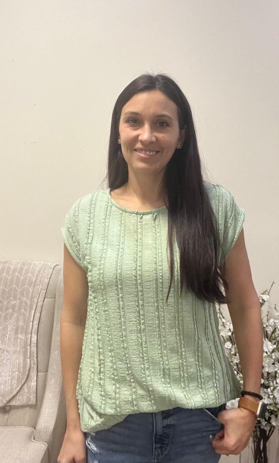 Chic Solid Cap Sleeve Top