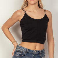 Soft Stretchy Double Strap Slim Fit Tank (3 Colors)