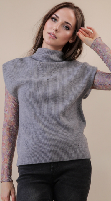 Soft Knit Sweater Vest. great for holidays and layering with a lace long sleeve