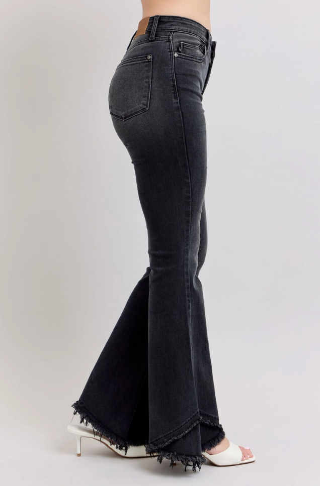 Judy Blue-High Waisted Black Flare