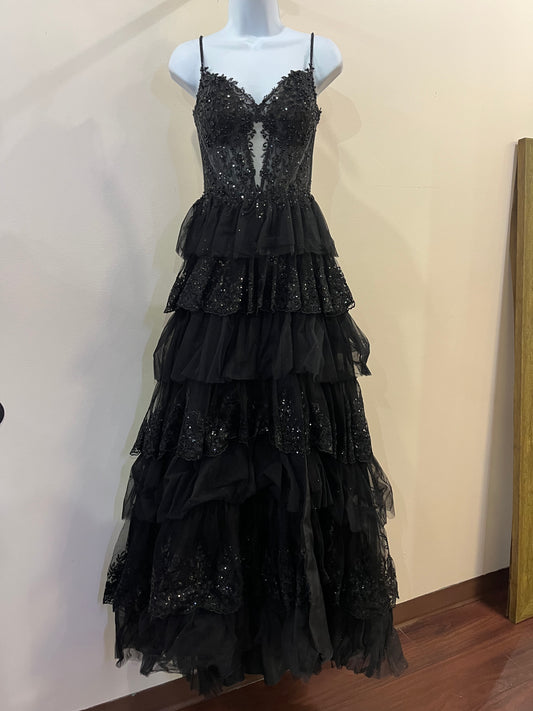(5)Sherri Hill - Size 0 Black