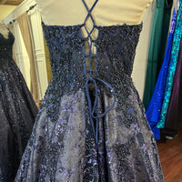 (9)Morilee Midnight Ballgown – Dark Purple (Size 11/12)