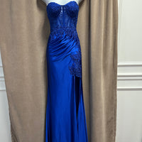 (11)Satin Lace Corset Gown – Size 0