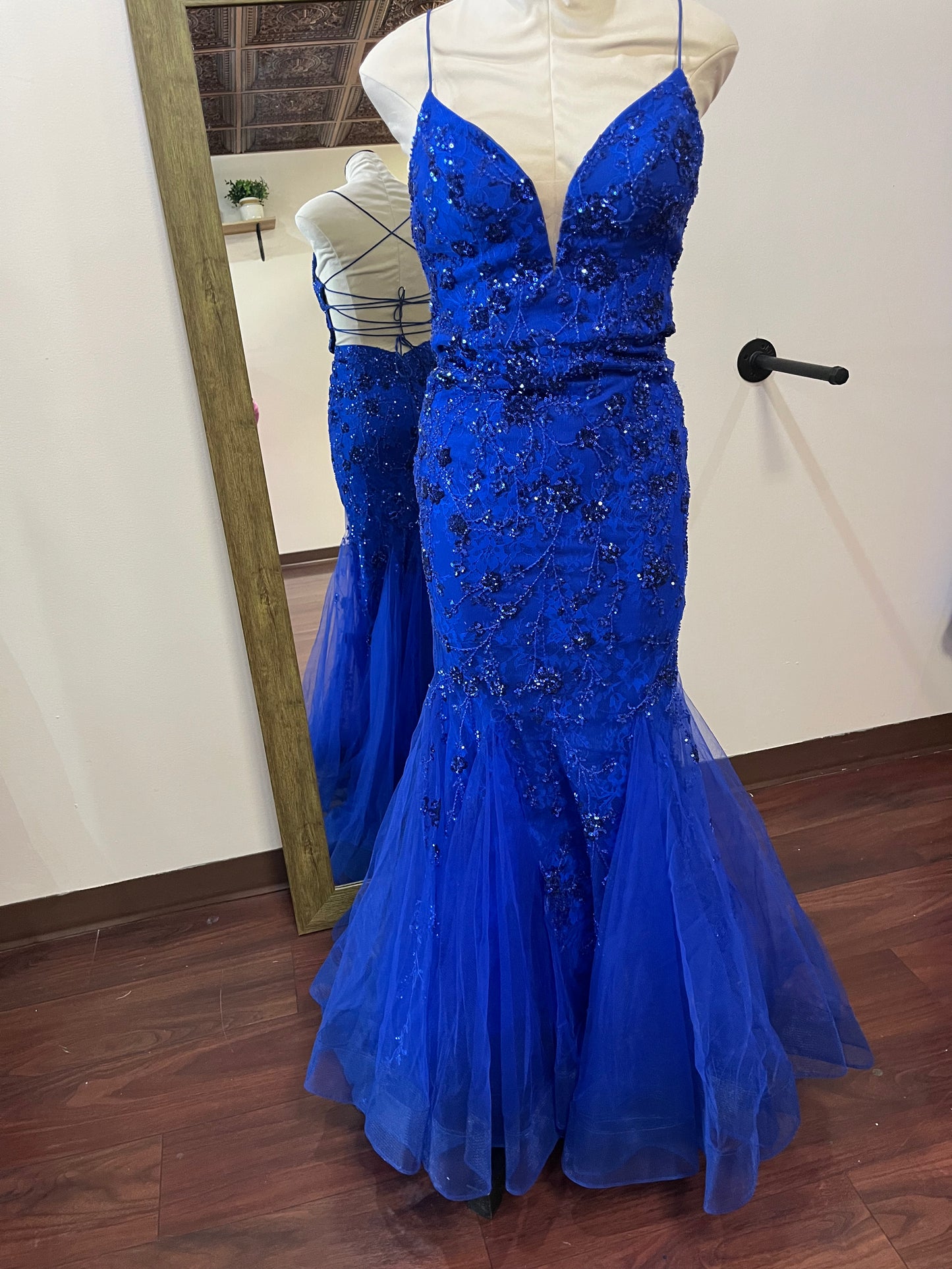 Royal Blue Sequin Prom Dress – Size 2 | Amara