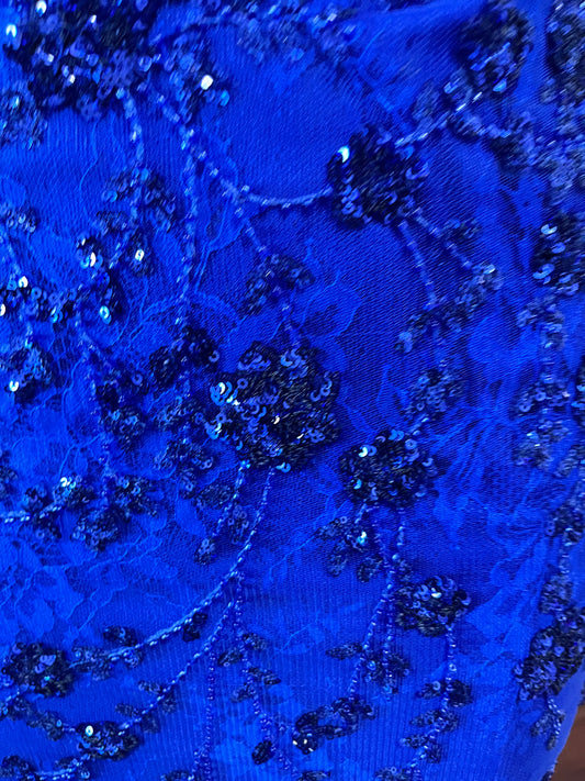 Royal Blue Sequin Prom Dress – Size 2 | Amara