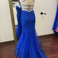 Royal Blue Sequin Prom Dress – Size 2 | Amara