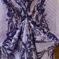 Morilee Lavender Sequin Lace-Up Prom Dress – Size 10