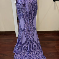 Morilee Lavender Sequin Lace-Up Prom Dress – Size 10