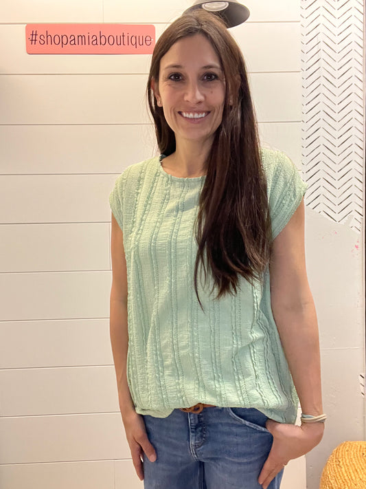 Chic Solid Cap Sleeve Top