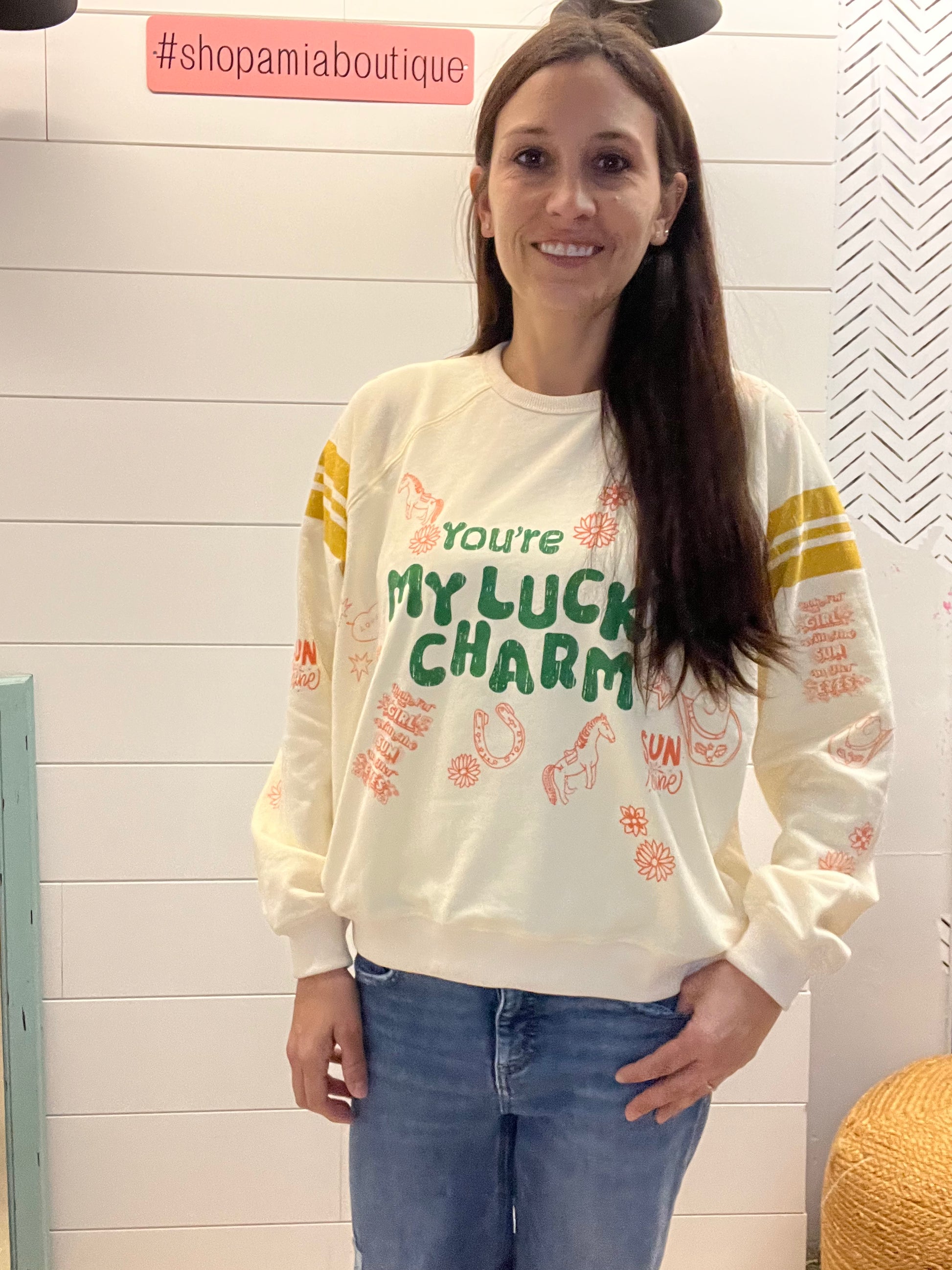 Lucky Charm Terry Dolman Sweatshirt