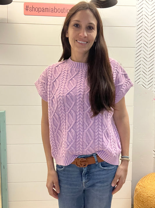 Cable Knit Pullover Sweater