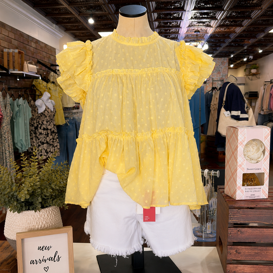 Picnic Date Blouse in yellow