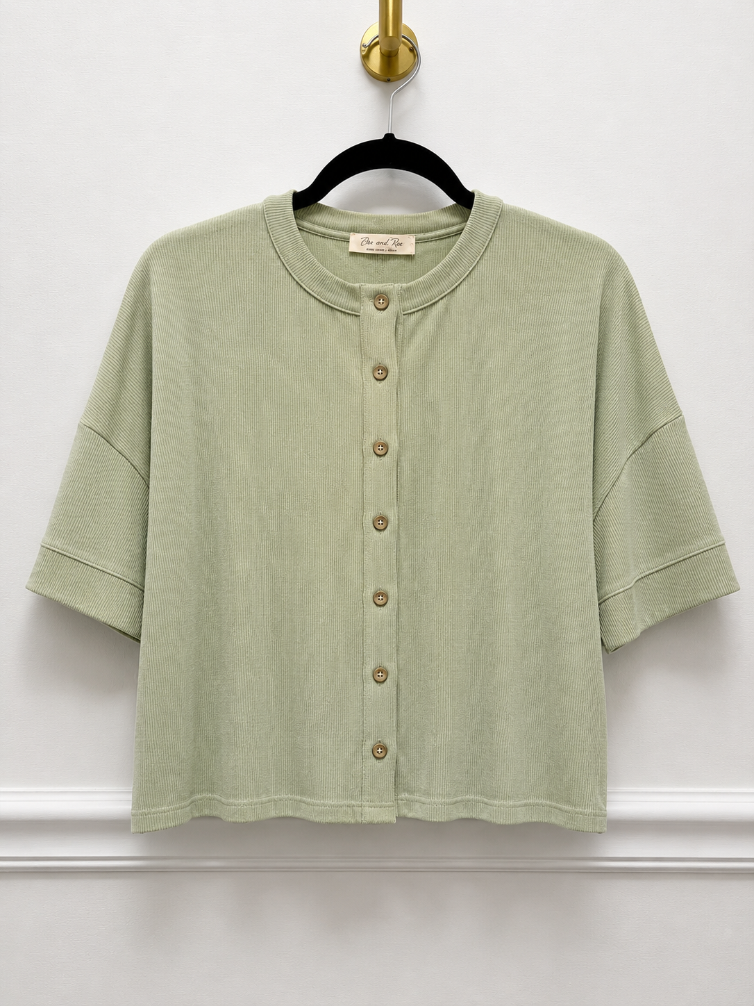 Simple Button Knit Top