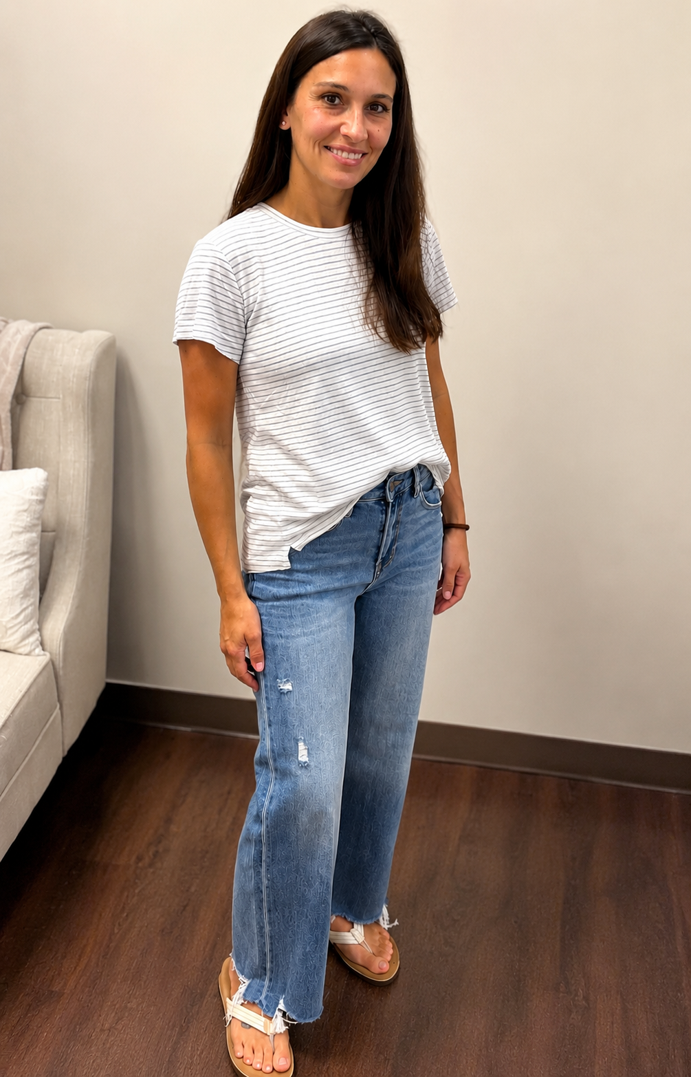 Linen Stripe Tee