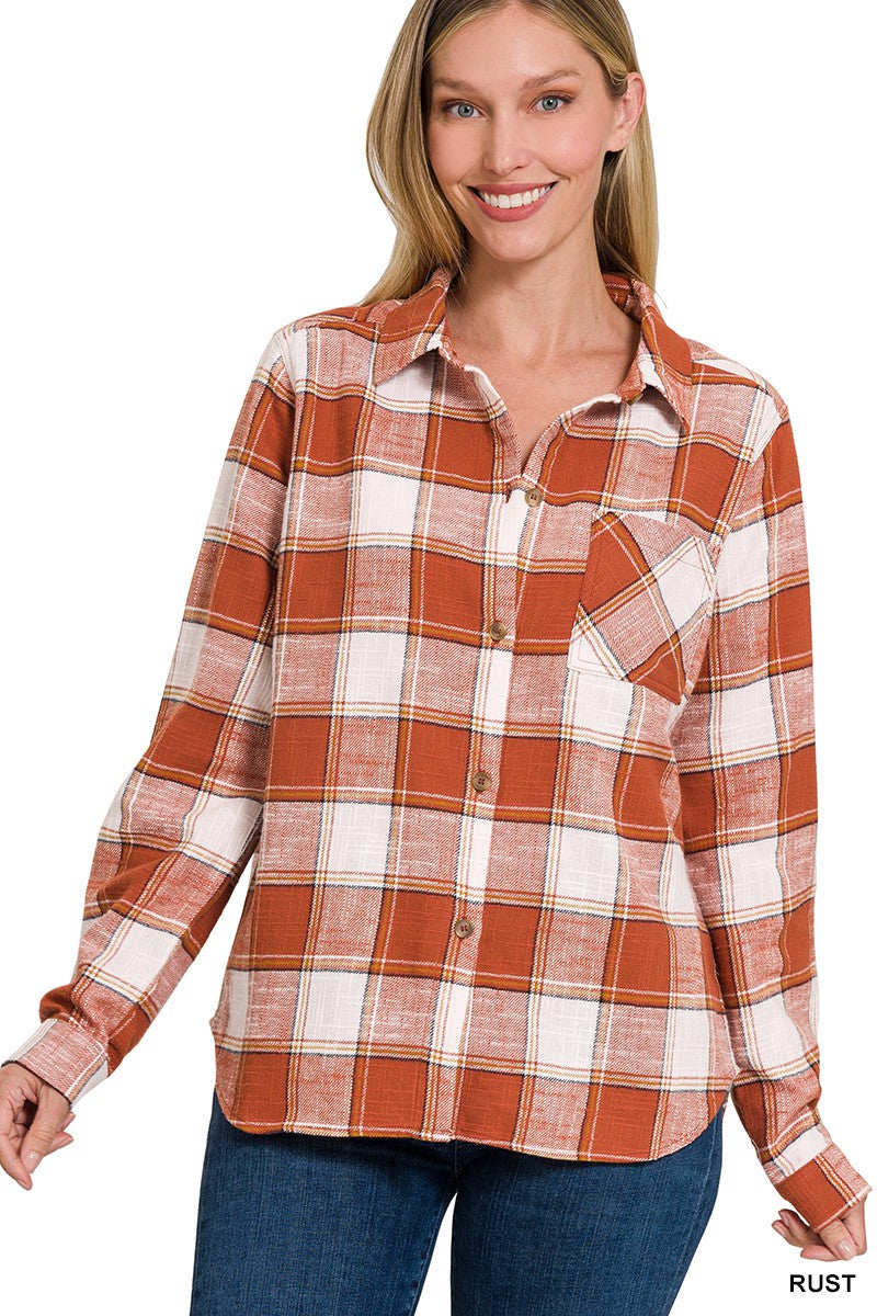 The Kimi Rust Light Weight Flannel