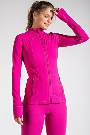 Buttery Soft Define Jacket in Raspberry