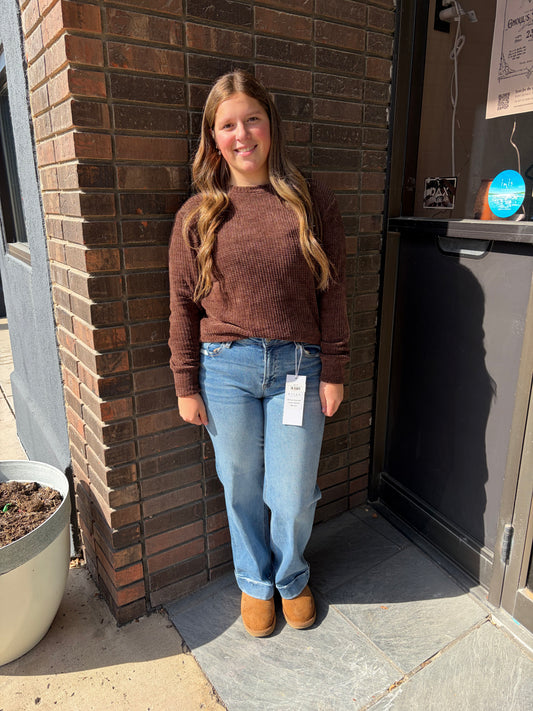 Chenille Waffle Sweater