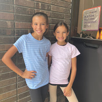 Tween girls striped stretchy tee 