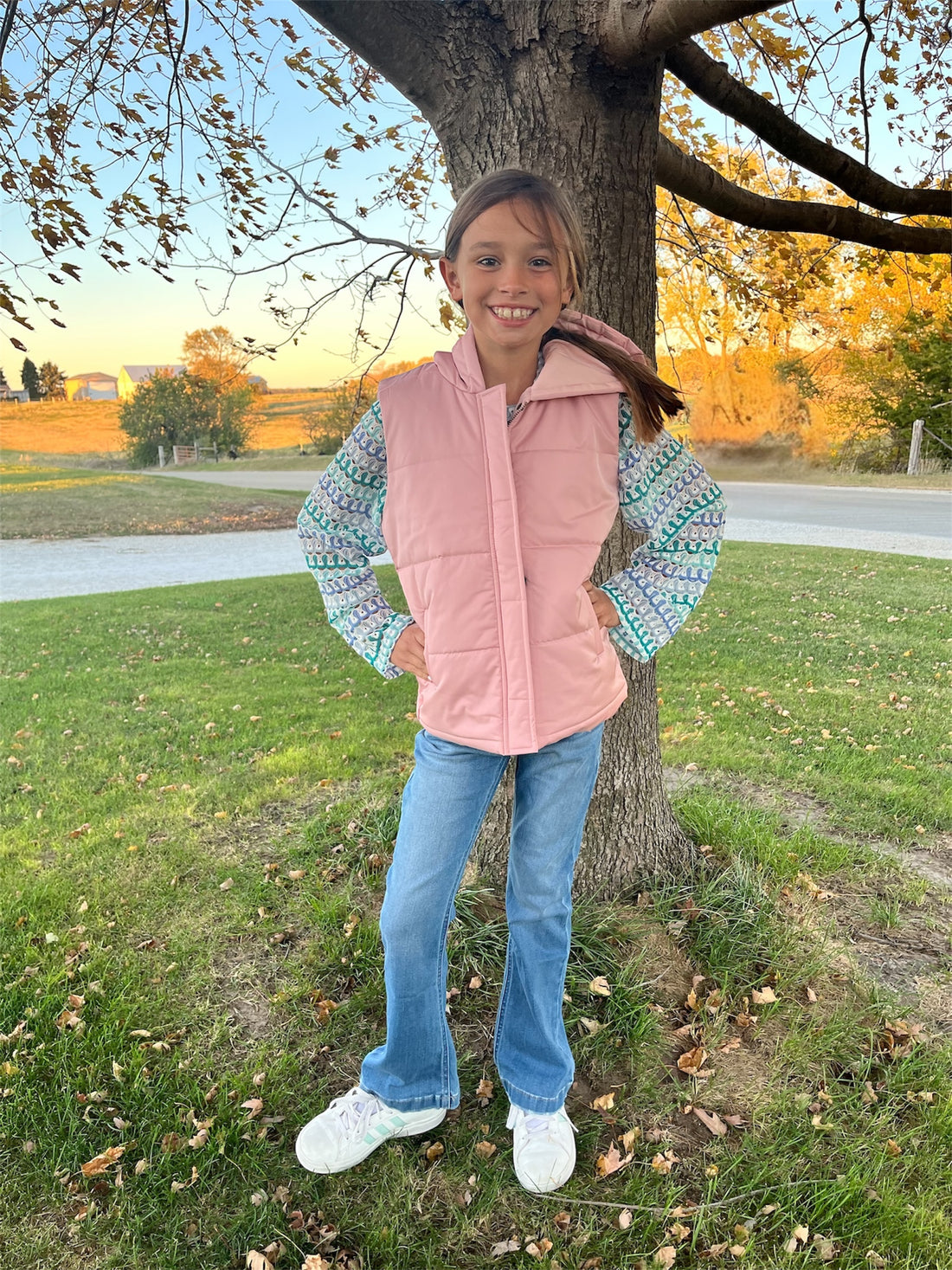 Tweens pink puffer vest 
