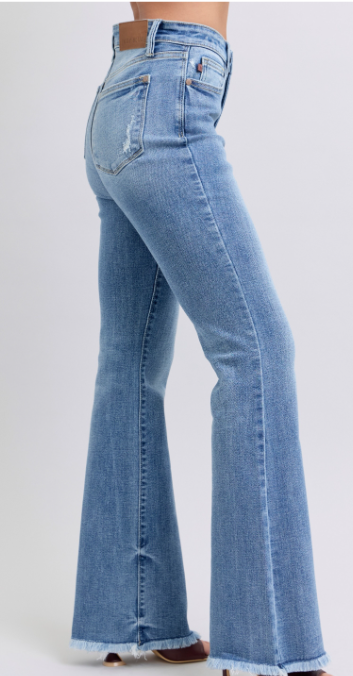 Judy Blue Boot cut fringed jeans