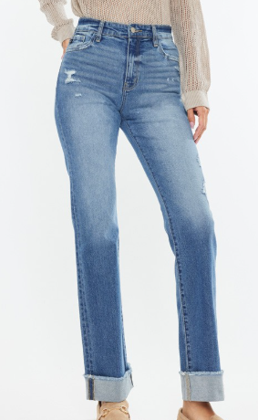 KanCan High Rise Straight Jeans