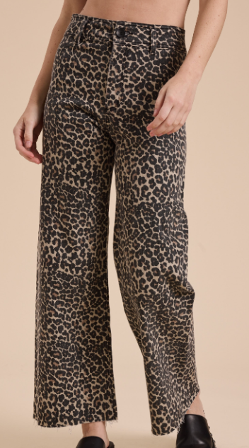 Leopard print pants. pair well with a casual top