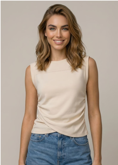 Modal Tank Top in beige
