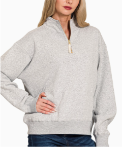 Fleece Half Zip Sweatshirt