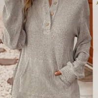 Everyday Henley pocket top with half buttons