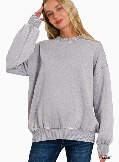 Acid Wash Fleece Oversized