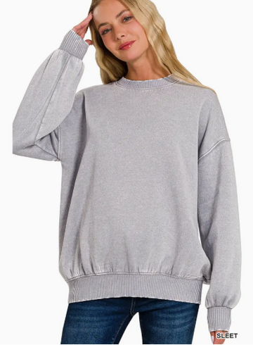 Acid Wash Fleece Oversized