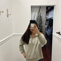 Sage colored half zip active wear top