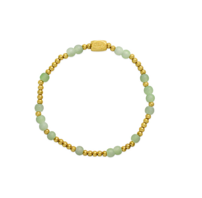 MInty Seaglass beaded bracelet-stackable water proof