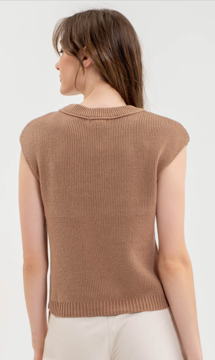 Sleeveless Sweater Knit Top
