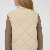 Snap Button Quilted Puffer Vest
