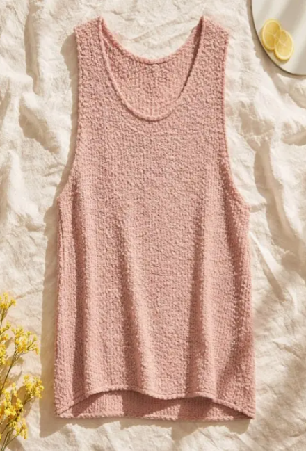 Solid Sweater Tank Top in Mauve