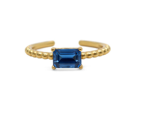 Stacker ring - Sapphire - adjustable size