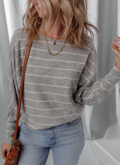 Stripe Dolman Top