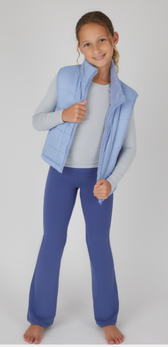 Tween girls active set-Vest, top, and flare pants