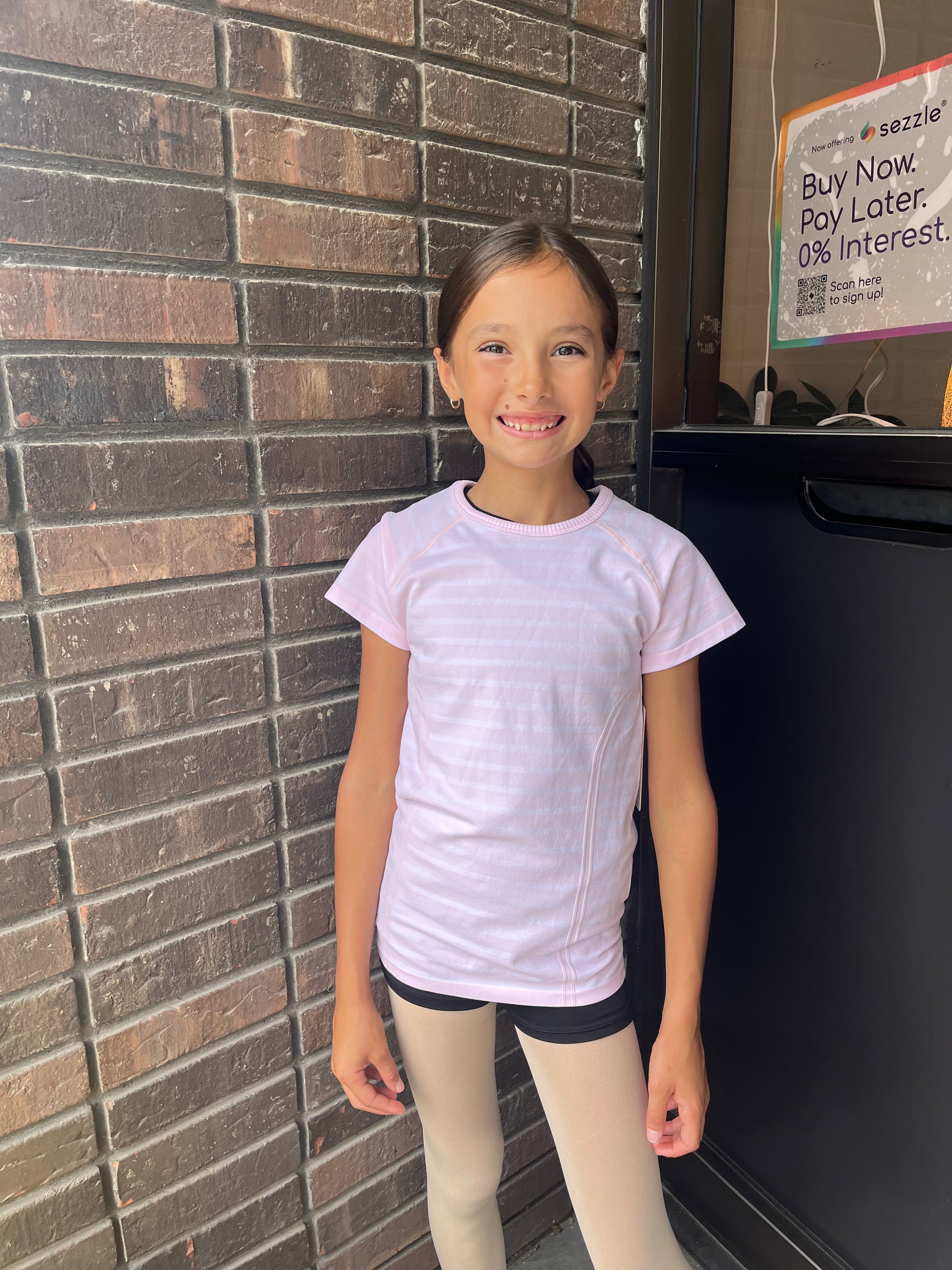 Girls short sleeve active wear top